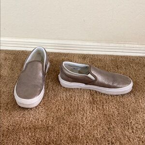 Vans Metallic Bronze Slip-On Sneakers